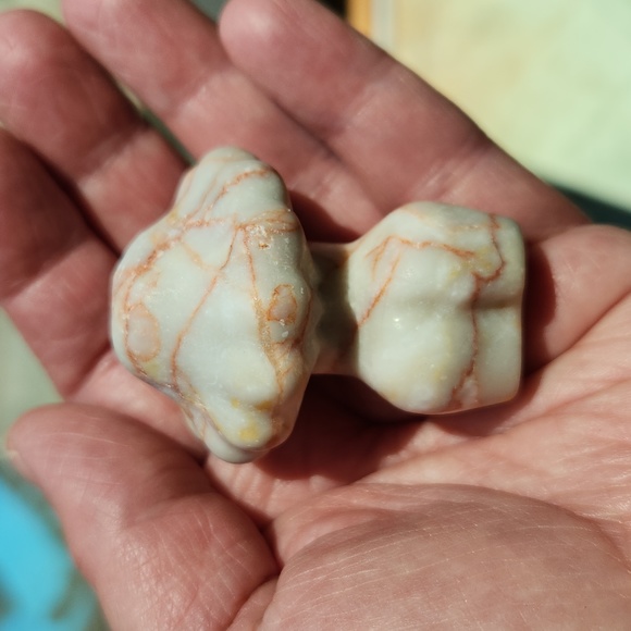 Red Network Jasper Stone Crystal  Healing Energy Carved Goddess Body Natural - Picture 3 of 9